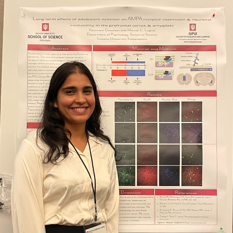 Vaishnavi presenting her research